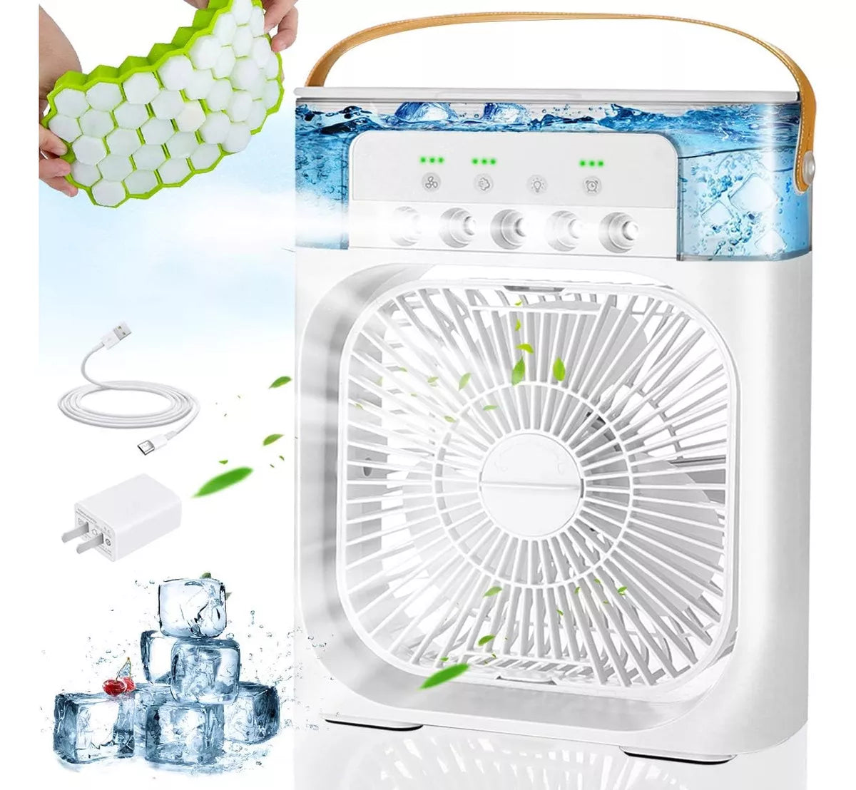 Ventilador portátil, humidificador de ai